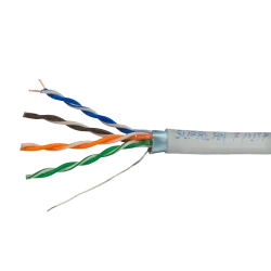 Cable FTP - Categoría 6 - Conductor OFC, pureza 99.9% cobre - Rollo de 305 metros - Diámetro 6 mm - Compatible con Ba...