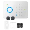 Kit de alarma doméstica - Panel táctil con módulo GSM - Envío de alertas por SMS y llamada - Detector PIR volumétrico...