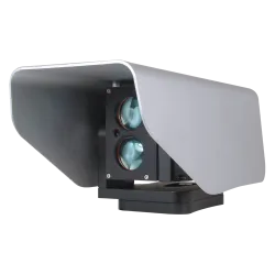 Detector láser exterior GJD - Tecnología Láser de gran alcance - Alcance detección regulable hasta 500 m - Alta fiabi...