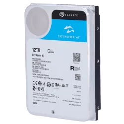 Disco duro Seagate Skyhawk AI - Capacidad 12 TB - Interfaz SATA 6 Gb/s - Hasta 32 transmisiones de inteligencia artif...