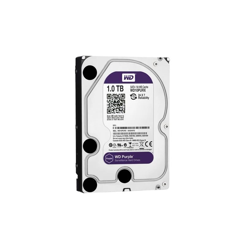 Disco duro - Capacidad 1 TB - Interfaz SATA 6 Gb/s - Modelo WD10PURX - Especial para Videograbadores - Suelto o insta...