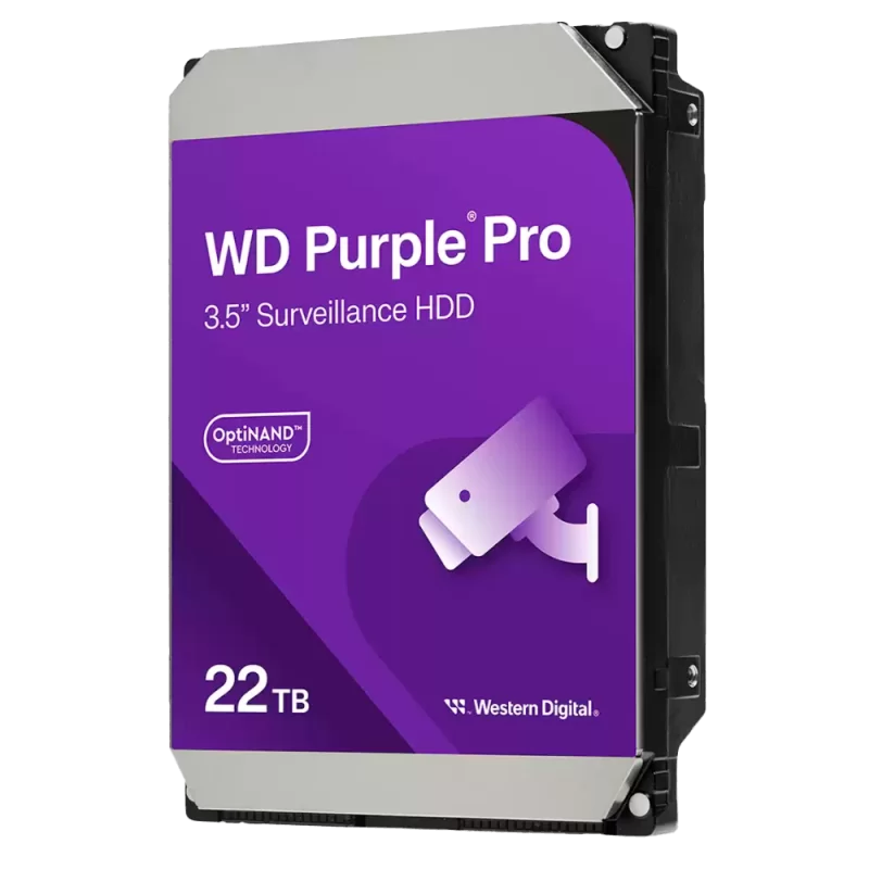 Disco duro Western Digital - Capacidad 22 TB - Interfaz SATA 6 Gb/s - Modelo WD221PURP - Especial para Videograbadore...