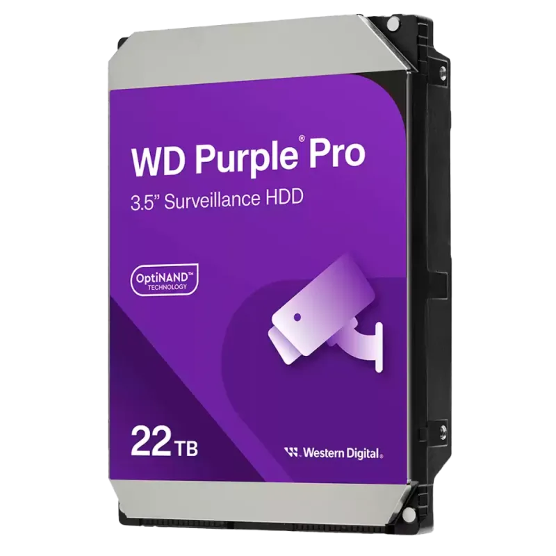 Disco duro Western Digital - Capacidad 22 TB - Interfaz SATA 6 Gb/s - Modelo WD221PURP - Especial para Videograbadore...