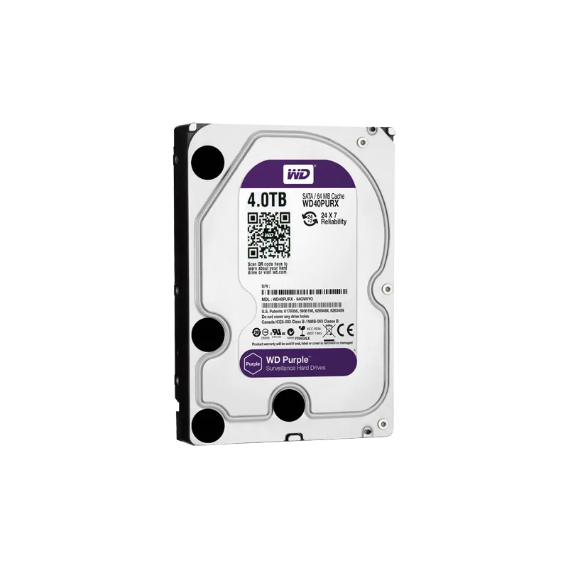 Disco duro - Capacidad 4 TB - Interfaz SATA 6 Gb/s - Modelo WD40PURX - Especial para Videograbadores - Suelto o insta... Disco duro - Capacidad 4 TB - Interfaz SATA 6 Gb/s - Modelo WD40PURX - Especial para Videograbadores - Suelto o insta...