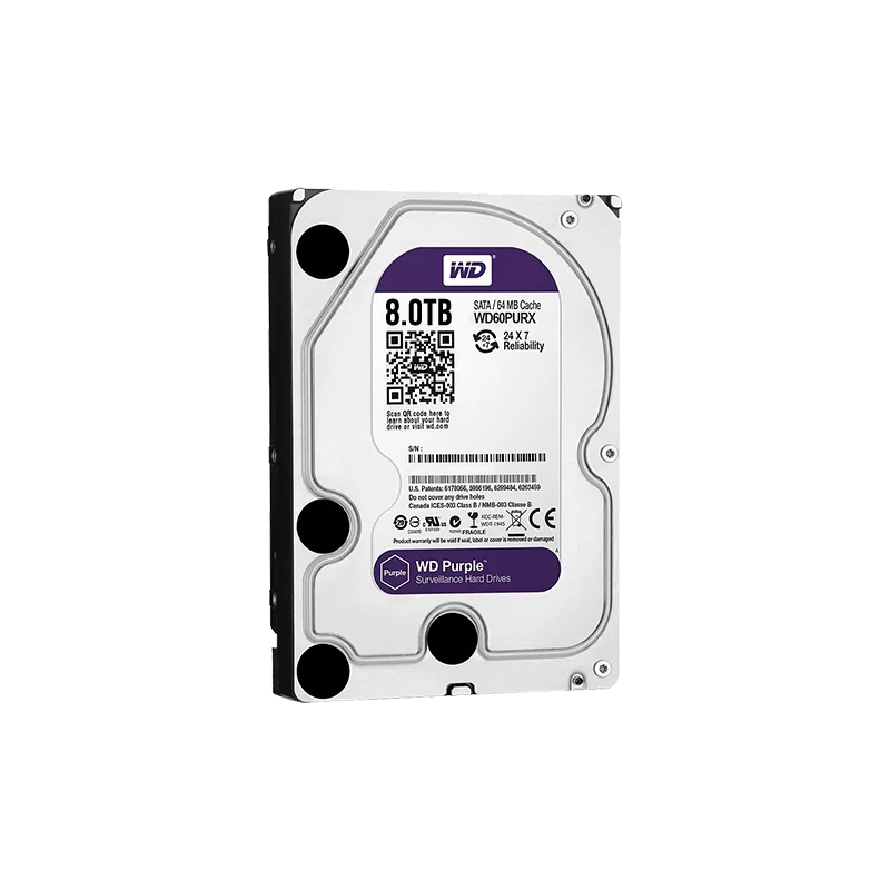 Disco duro Western Digital - Capacidad 8 TB - Interfaz SATA 6 Gb/s - Modelo WD85PURU - Especial para Videograbadores ...