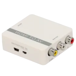 Convertidor HDMI a AV - 1 entrada HDMI - 1 salida AV - Resolución de salida PAL/NTSC - Resolución entrada de vídeo 10...