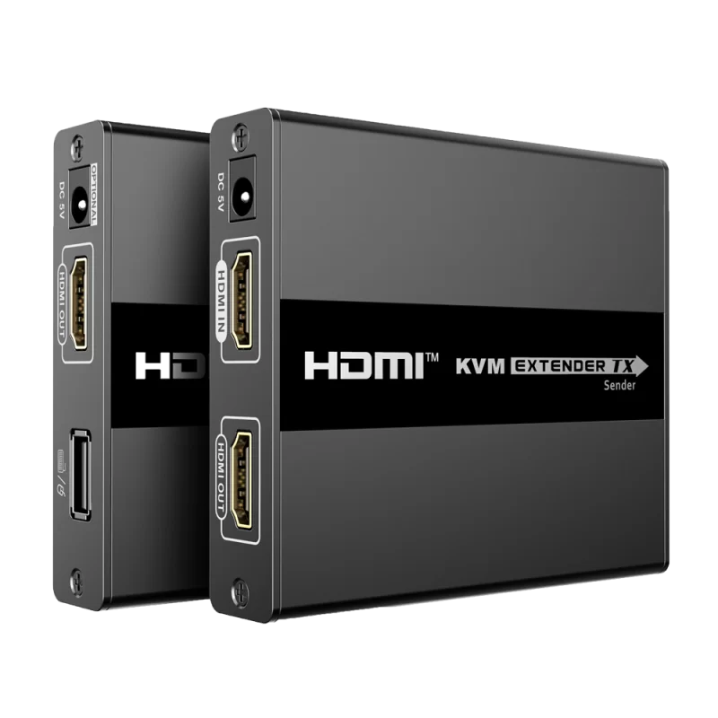 Extensor HDMI con KVM - Emisor y receptor - Alcance 60 m - Sobre cable UTP Cat 6 - Hasta 1080p@60Hz - Alimentación DC...