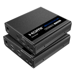 Extensor activo HDMI - Emisor y receptor - Alcance 60 m - Sobre cable UTP Cat 6 - Hasta 4K - Alimentación DC 5 V