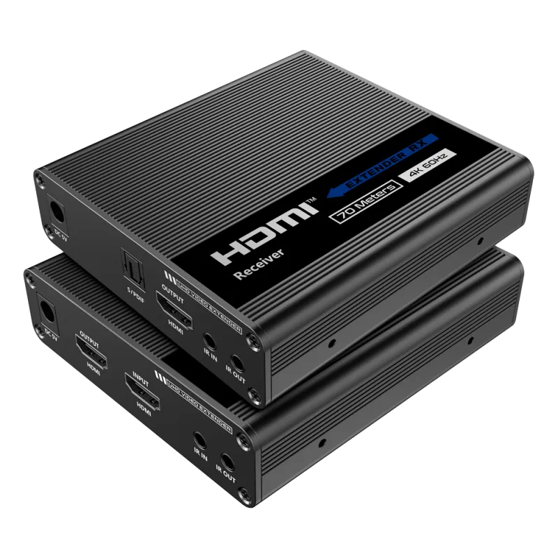 Extensor activo HDMI - Emisor y receptor - Alcance 60 m - Sobre cable UTP Cat 6 - Hasta 4K - Alimentación DC 5 V