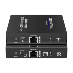 Extensor activo HDMI - Emisor y receptor - Alcance 70 m - Sobre cable UTP Cat 7 - Hasta 4K@60Hz - Alimentación DC 12 V