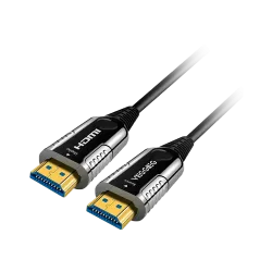 Cable HDMI de fibra óptica - Conectores HDMI tipo A macho - Soporte 4K@60 Hz - 50 m - Cable no es reversible - Color...