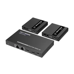 Splitter-Extensor HDMI 1x2 - 1 transmisor / 2 receptores - Resolución hasta 4K@30Hz - Alcance hasta 70m - Sobre cable...
