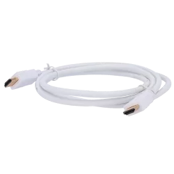 Cable HDMI - Conectores HDMI tipo A macho - Alta velocidad - 1 m - Color blanco - Conectores anticorrosión