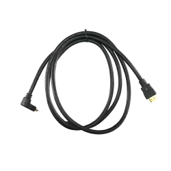 Cable HDMI - Conectores HDMI tipo A macho - Conector acodado 90° - 1.8 m - Color negro - Conectores anticorrosión