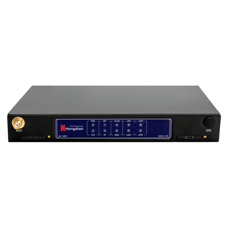 Hongdian Router Industrial 4G - 4G Cat 4 - 5 puertos Ethernet RJ45 Fast Ethernet - Doble Módem Dual SIM - Puertos R...