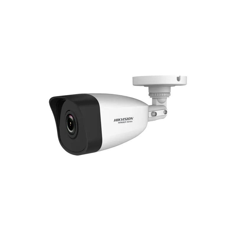 Cámara Bullet IP Hikvision - Gama HiWatch - 4 MP | Lente 2.8 mm - IR 30 m | DWDR - PoE | H.265+ | IP67 - WEB, Softwa...