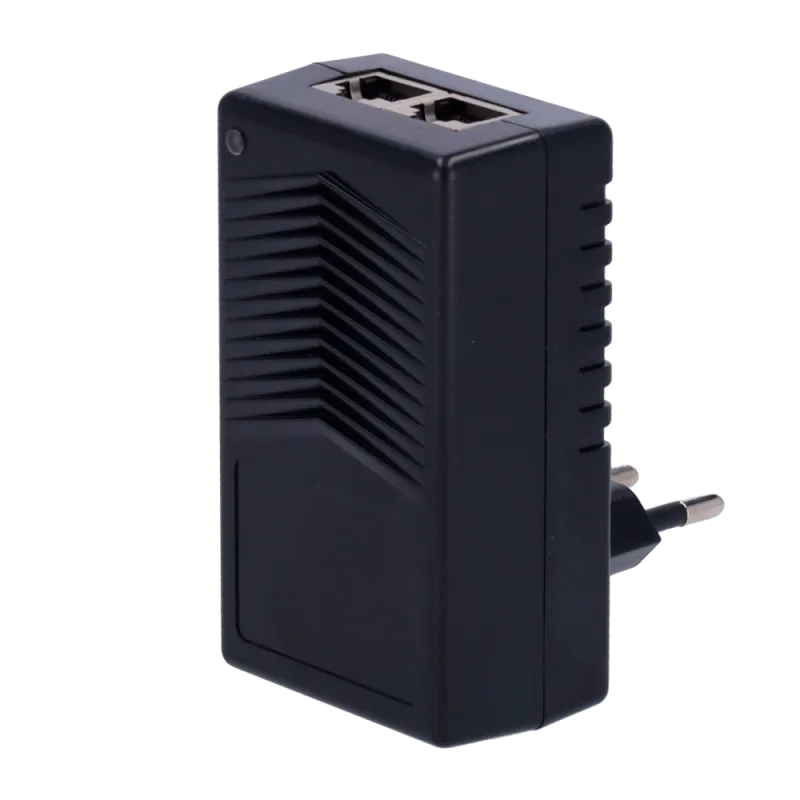 Inyector PoE de pared - Entrada/Salida RJ45 10/100 Mbps - Potencia 15 W - Distancia máxima 100 m - Velocidad 100M - E...