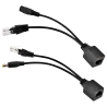 Inyector y Splitter PoE pasivo - Requiere utilizar la pareja incluida - Entrada y salida hasta 48 V - Conectores RJ45...