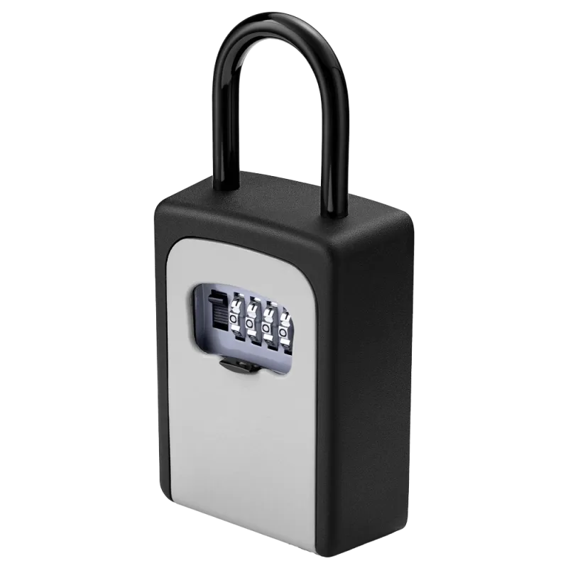 Caja de seguridad con gancho para llaves - Apertura con código de 4 dígitos - Instalación en pared o enganchado - Med...