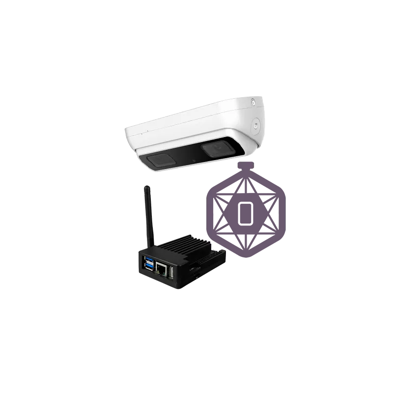 Kit para Control de aforo - Cámara IPCOUNT-3D-EXT-0280 - PC con software SF-COUNT-LITE - Múltiples visores en las ent...