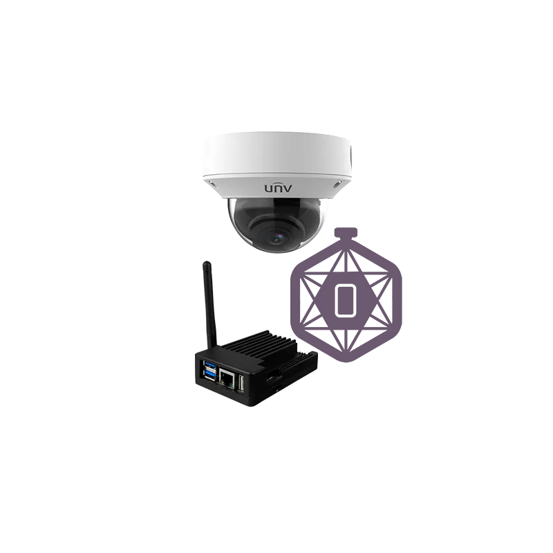 Kit para Control de aforo ECO - Cámara UV-IPCOUNT-Z-4 - PC con software SF-COUNT-LITE - Múltiples visores en las entr...