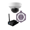 Kit para Control de aforo ECO - Cámara UV-IPCOUNT-Z-4 - PC con software SF-COUNT-LITE - Múltiples visores en las entr...
