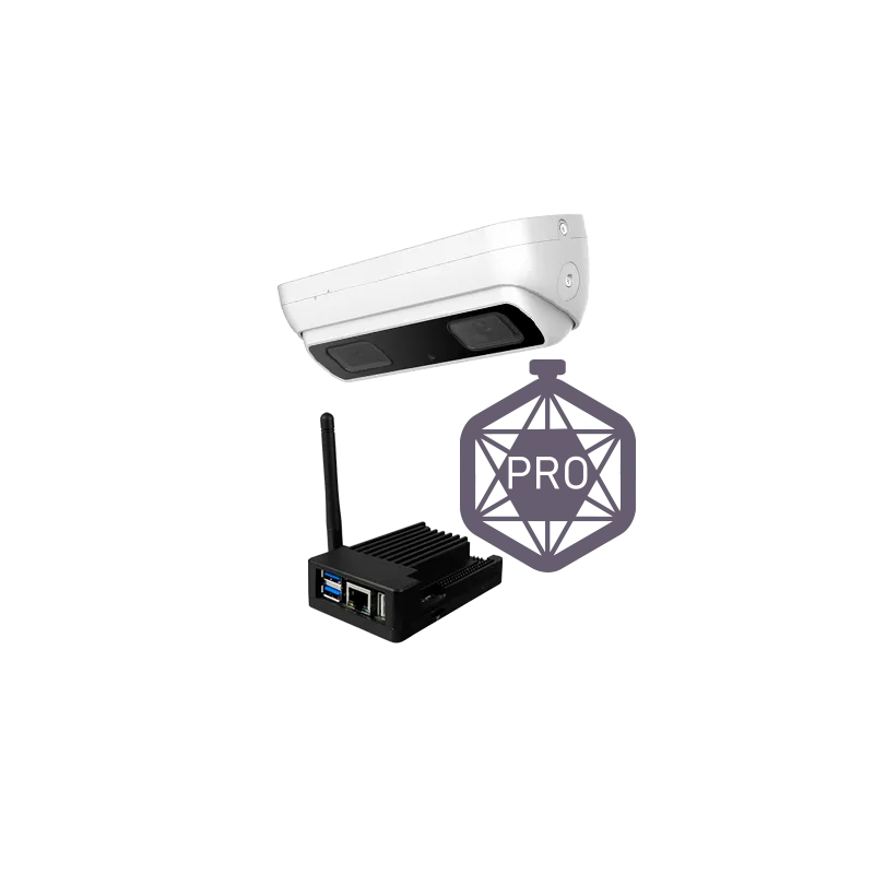 Kit para Control de aforo Multiestancia - Cámara IPCOUNT-3D-EXT-0280 - PC con software SF-COUNT-MULTIROOM - Múltiples...