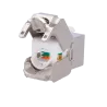 Conector para cables FTP - Conector salida RJ45 - Compatible FTP categoría 6 - Fácil instalación sin necesidad de her...