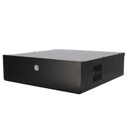 Caja metálica cerrada para DVR - Específico para CCTV - Para grabadores de hasta 2U rack - Cerradura de leva - Ventil...