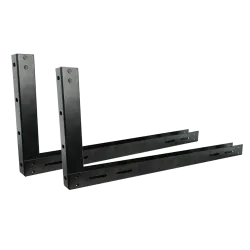 Soporte de pared - Para LOCKBOX-4U - 2 unidades tipo escuadra - Anclaje regulable - Material metálico - Color negro