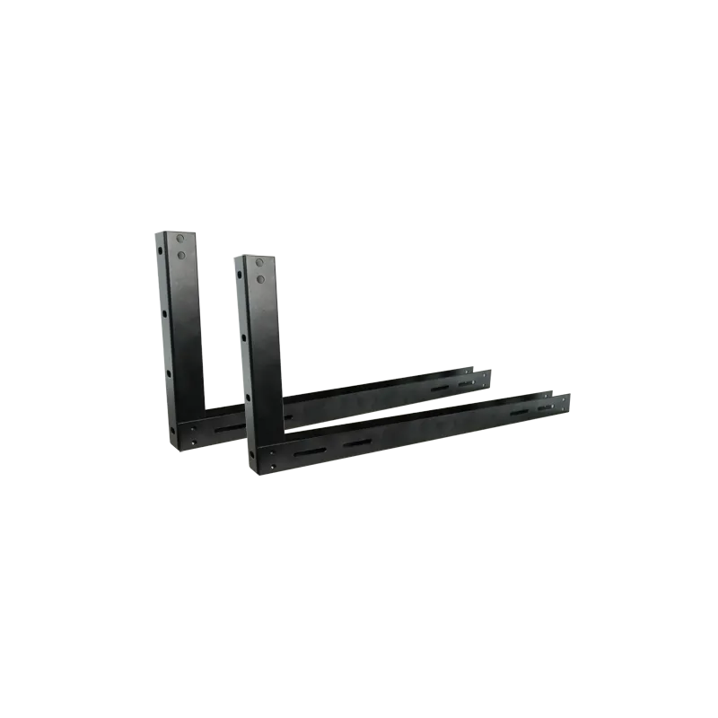 Soporte de pared - Para LOCKBOX-4U - 2 unidades tipo escuadra - Anclaje regulable - Material metálico - Color negro