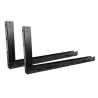 Soporte de pared - Para LOCKBOX-4U - 2 unidades tipo escuadra - Anclaje regulable - Material metálico - Color negro