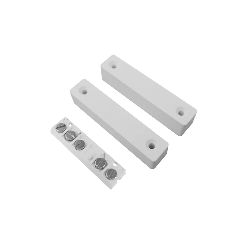 Contacto magnético - Apto para instalar en madera - Tecnología Reed - Sistema de conexión por 5 terminales - Resisten...