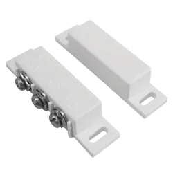 Contacto magnético - Apto para instalar en madera - Tecnología Reed - Sistema de conexión por terminal NC/NO - Resist...