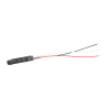 Micrófono externo - Conector en terminal por cable - Power + (Rojo), Power (Negro) - Audio (Blanco) - Alimentación DC...