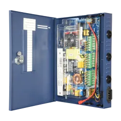 Caja de distribución de alimentación Slim - 1 entrada AC 220 V 5OHz - 18 salidas por par de cobre - Protección por fu...