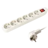 Regleta - 6 salidas hasta 250VAC / 16 A max. - Interruptor de encendido/apagado - Longitud del cable 1.5 metros - Col...
