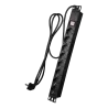 Regleta - Formato enrackable 1U - 8 salidas hasta 250VAC / 16 A max. - Interruptor de encendido/apagado - Cable de 2m...