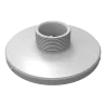 Soporte de techo - Apto para domos motorizadas - Fabricado en aluminio - 37 (Al) x 133 (Ø) mm - Pasador de cables