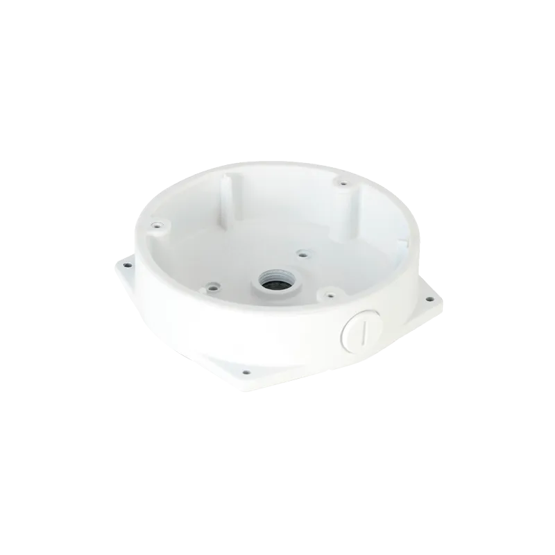 Caja de conexiones - Para cámara fisheye - Fabricado en aluminio - Pasador de cables - Color blanco