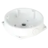 Caja de conexiones - Para cámara fisheye - Fabricado en aluminio - Pasador de cables - Color blanco