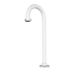 Soporte cornisa para domos motorizadas - Apto para uso exterior - Instalación en suelo - Color blanco - Pasador de ca...