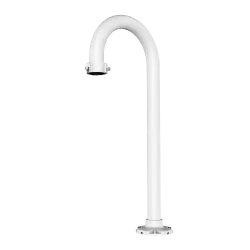 Soporte cornisa para domos motorizadas - Apto para uso exterior - Instalación en suelo - Color blanco - Pasador de ca...