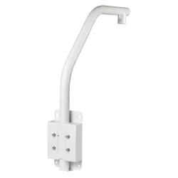 Soporte cisne para domos motorizadas - Apto para uso exterior - Instalación en cornisa - Color blanco - Pasador de ca...