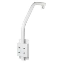 Soporte cisne para domos motorizadas - Apto para uso exterior - Instalación en cornisa - Color blanco - Pasador de ca...