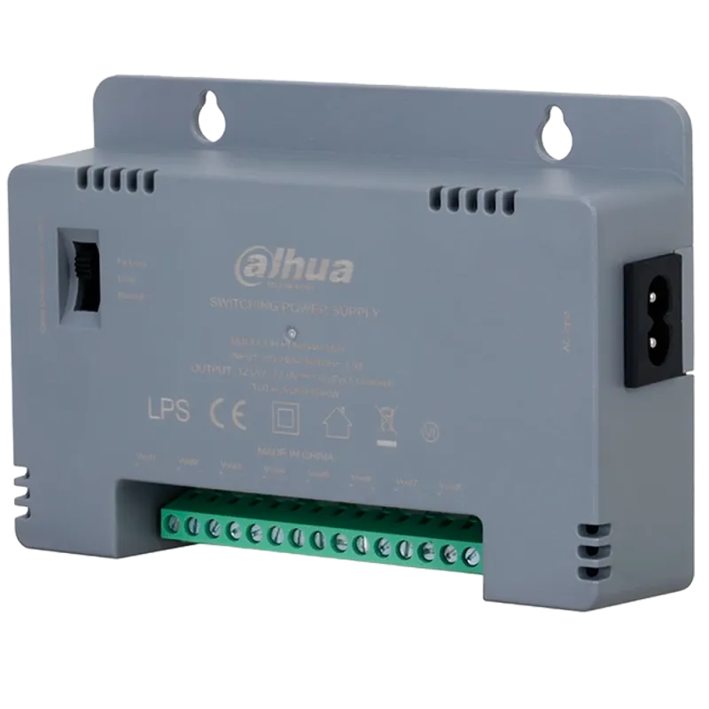 Fuente de alimentación conmutada - Entrada AC 185-240V - 50/60Hz 1.5A - Potencia total 60W - 8 salidas - Voltaje de s...