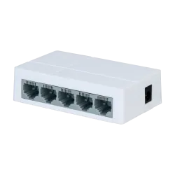 Switch Branded Fast Ethernet - 5 puertos RJ45 - Velocidad 10/100Mbps - Buffer mejorado para transmisión de video - Pl...