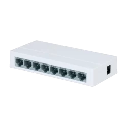 Switch Branded Fast Ethernet - 8 puertos RJ45 - Velocidad 10/100Mbps - Buffer mejorado para transmisión de video - Pl...