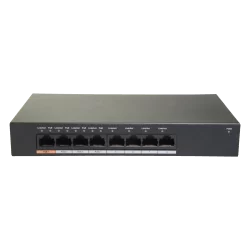 Switch PoE Branded - 8 puertos GigaBit (4 Puertos PoE) - Velocidad 10/100/1000 Mbps - 60W puerto 1 (Hi-PoE)/ 30W puer...