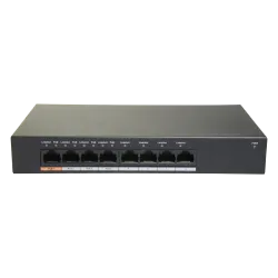 Switch PoE Branded - 8 puertos GigaBit (4 Puertos PoE) - Velocidad 10/100/1000 Mbps - 60W puerto 1 (Hi-PoE)/ 30W puer...